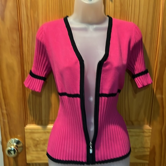 Beautiful Belldini Sweater - Hot Pink/Black - Picture 5 of 8